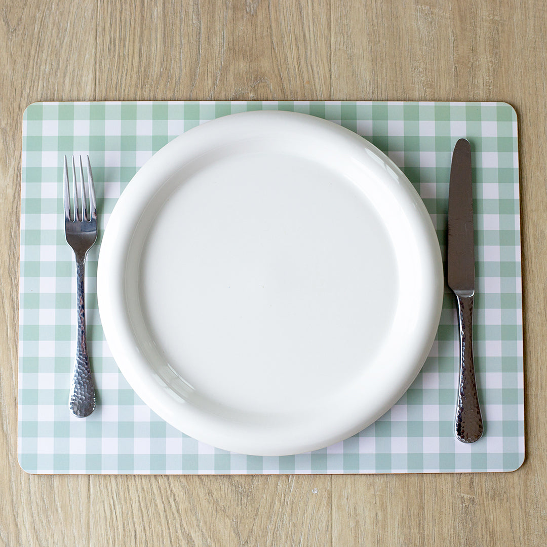 Sage Gingham Placemat - 4 Pack
