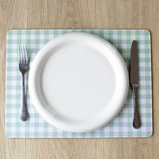 Sage Gingham Placemat - 4 Pack