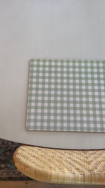 Sage Gingham Placemat - 4 Pack
